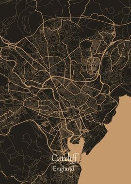 Cardiff City Map England