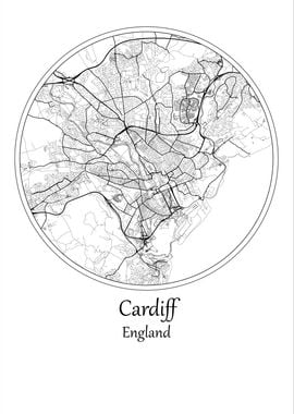 Cardiff City Map England