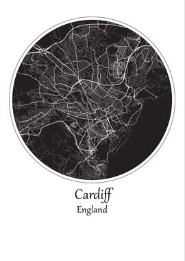 Cardiff City Map England