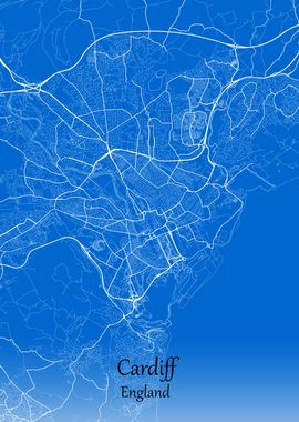 Cardiff City Map England