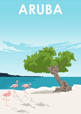 Aruba Island Travel Poster