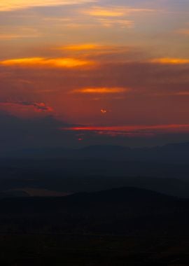 Sunset with silhouettes