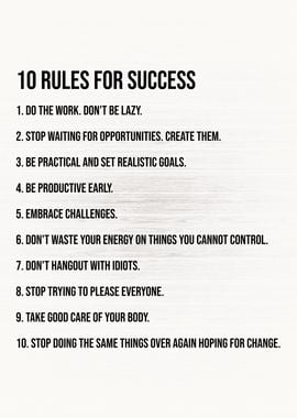 10 Rules For Success