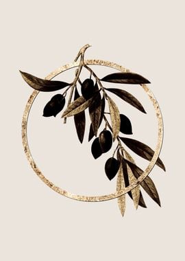 Gold Olive Tree Branch