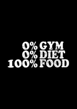 0 Gym 0 Diet 100 Food