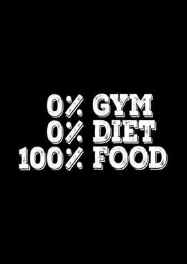 0 Gym 0 Diet 100 Food