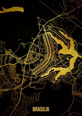 Brasilia gold map