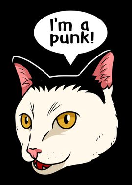 Punk Cat Music Lover