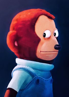 Awkward Monkey Looking Away Puppet Meme - Monkey Meme - Posters and Art  Prints