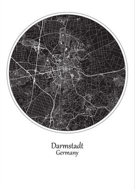 Darmstadt City Map German