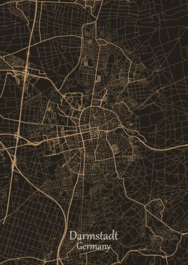 Darmstadt City Map German