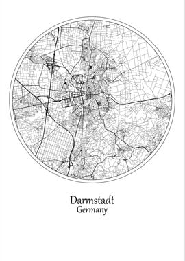 Darmstadt City Map German