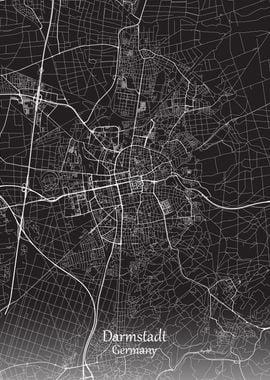 Darmstadt City Map German