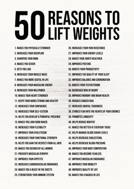 50 Reasons To Lift Weights