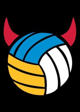 Beach volleyball devil