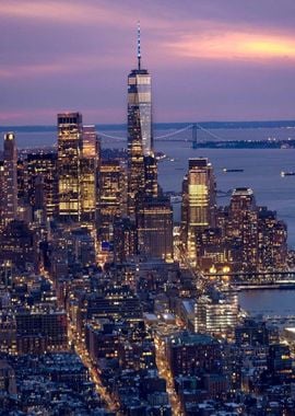 New York City at night USA