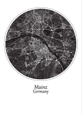 Mainz City Map Germany