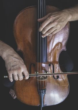 Playing the cello