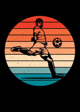 Soccer Retro Vintage Sun