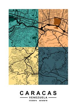 Caracas Color City Map 