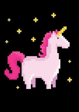 Pixel Art Unicorn Funny