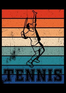 Tennis player in retro