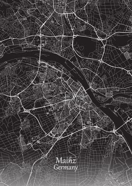 Mainz City Map Germany