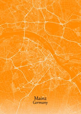 Mainz City Map Germany