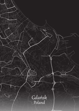 Gdansk City Map Poland