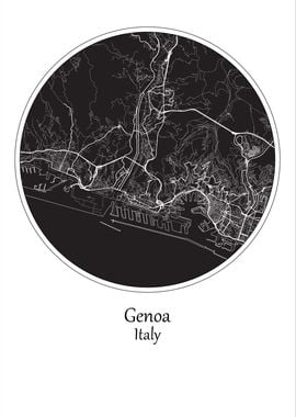 Genoa City Map Italy