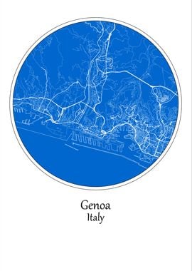 Genoa City Map Italy