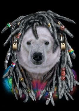 Polar Bear with Dreadlocks