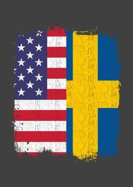 Sweden USA Flag