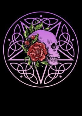 Skeleton Skull Rose