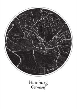 Hamburg City Map Germany