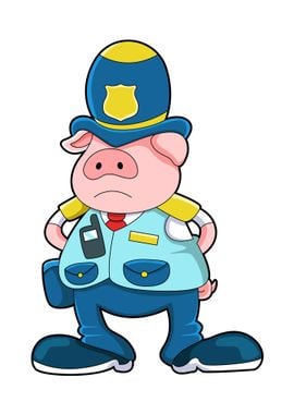 Pig Police officer Police