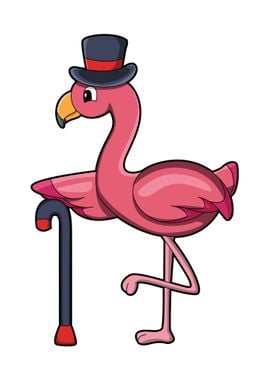 Flamingo Hat Walking stick