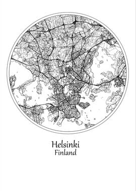 Helsinki Finland City Map