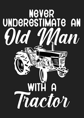 Old Man with a Tractor