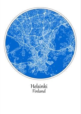 Helsinki Finland City Map