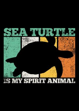 Sea Turtle Vintage Retro