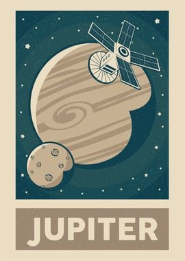 PLANET JUPITER RETRO SPACE