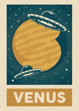 PLANET VENUS RETRO SPACE