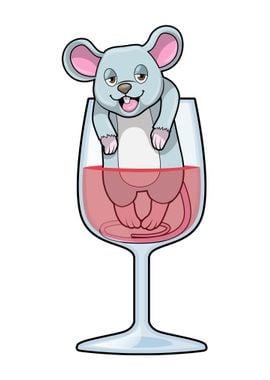 Rat Glass of Wine