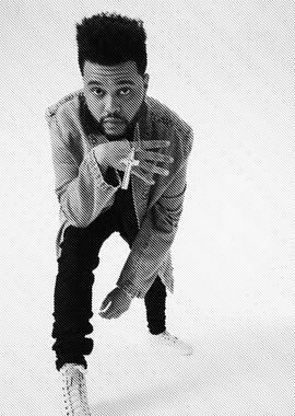 Wall Art Print The Weeknd rapper america retro
