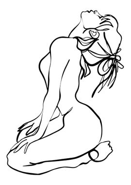 One Line Art Woman