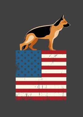 Patriotic German Shepherd