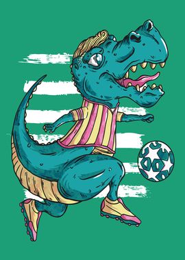 TRex playing Soccer Displ