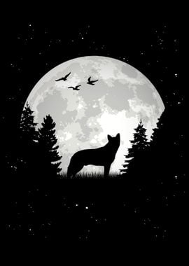 Australian Cattle Dog Moon