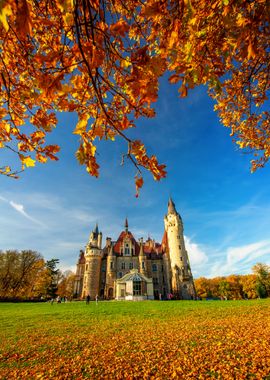 Autumn castle in Poland